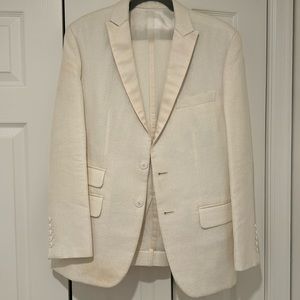 Anthony Franco men’s white tuxedo jacket and pants. Size 40